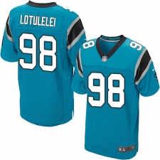 Men's Nike Carolina Panthers #98 Star Lotulelei Elite Blue Alternate NFL Jersey