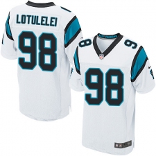 Men's Nike Carolina Panthers #98 Star Lotulelei Elite White NFL Jersey