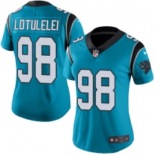 Women's Nike Carolina Panthers #98 Star Lotulelei Elite Blue Alternate NFL Jersey