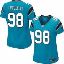 Women's Nike Carolina Panthers #98 Star Lotulelei Game Blue Alternate NFL Jersey