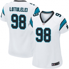 Women's Nike Carolina Panthers #98 Star Lotulelei Game White NFL Jersey