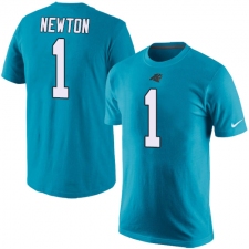 NFL Men's Nike Carolina Panthers #1 Cam Newton Blue Rush Pride Name & Number T-Shirt