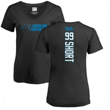NFL Women's Nike Carolina Panthers #99 Kawann Short Black Backer T-Shirt