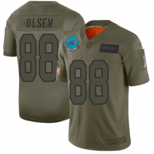 Men's Carolina Panthers #88 Greg Olsen Limited Camo 2019 Salute to Service Football Jersey