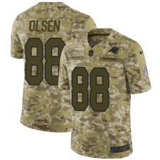 Men's Nike Carolina Panthers #88 Greg Olsen Limited Camo 2018 Salute to Service NFL Jersey