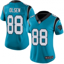 Women's Nike Carolina Panthers #88 Greg Olsen Elite Blue Alternate NFL Jersey