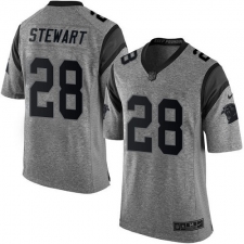 Men's Nike Carolina Panthers #28 Jonathan Stewart Limited Gray Gridiron NFL Jersey