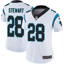 Women's Nike Carolina Panthers #28 Jonathan Stewart White Vapor Untouchable Limited Player NFL Jersey