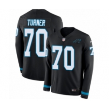 Men's Nike Carolina Panthers #70 Trai Turner Limited Black Therma Long Sleeve NFL Jersey