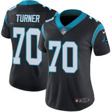 Women's Nike Carolina Panthers #70 Trai Turner Black Team Color Vapor Untouchable Limited Player NFL Jersey