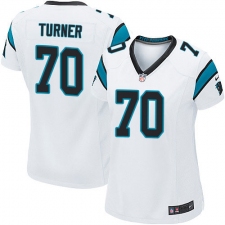 Women's Nike Carolina Panthers #70 Trai Turner Game White NFL Jersey