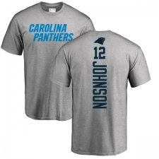 NFL Nike Carolina Panthers #12 Charles Johnson Ash Backer T-Shirt