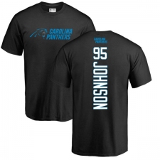 NFL Nike Carolina Panthers #95 Charles Johnson Black Backer T-Shirt
