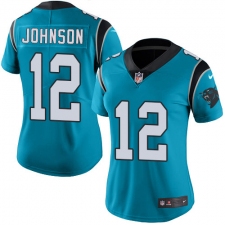 Women's Nike Carolina Panthers #12 Charles Johnson Elite Blue Alternate NFL Jersey