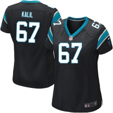 Women's Nike Carolina Panthers #67 Ryan Kalil Game Black Team Color NFL Jersey