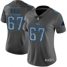 Women's Nike Carolina Panthers #67 Ryan Kalil Gray Static Vapor Untouchable Limited NFL Jersey