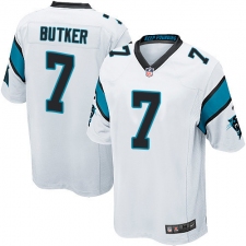 Men's Nike Carolina Panthers #7 Harrison Butker Game White NFL Jersey