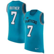 Men's Nike Carolina Panthers #7 Harrison Butker Limited Blue Rush Player Name & Number Tank Top NFL Jersey