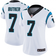 Women's Nike Carolina Panthers #7 Harrison Butker White Vapor Untouchable Limited Player NFL Jersey