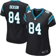 Women's Nike Carolina Panthers #84 Ed Dickson Game Black Team Color NFL Jersey