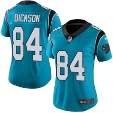 Women's Nike Carolina Panthers #84 Ed Dickson Limited Blue Rush Vapor Untouchable NFL Jersey