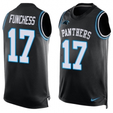 Men's Nike Carolina Panthers #17 Devin Funchess Limited Black Player Name & Number Tank Top NFL Jersey