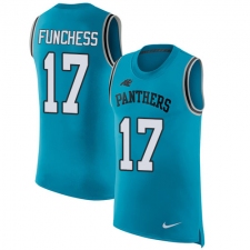 Men's Nike Carolina Panthers #17 Devin Funchess Limited Blue Rush Player Name & Number Tank Top NFL Jersey