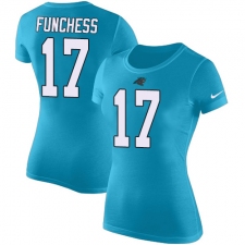NFL Women's Nike Carolina Panthers #17 Devin Funchess Blue Rush Pride Name & Number T-Shirt