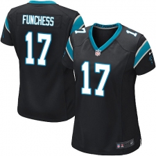 Women's Nike Carolina Panthers #17 Devin Funchess Game Black Team Color NFL Jersey