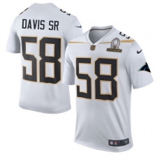 Men's Nike Carolina Panthers #58 Thomas Davis Elite White Team Rice 2016 Pro Bowl NFL Jersey