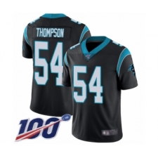 Men's Carolina Panthers #54 Shaq Thompson Black Team Color Vapor Untouchable Limited Player 100th Season Football Jersey