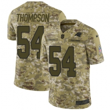 Men's Nike Carolina Panthers #54 Shaq Thompson Limited Camo 2018 Salute to Service NFL Jersey