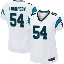 Women's Nike Carolina Panthers #54 Shaq Thompson Game White NFL Jersey