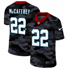 Men's Carolina Panthers #22 Christian McCaffrey Camo 2020 Nike Limited Jersey