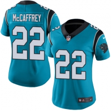 Women's Nike Carolina Panthers #22 Christian McCaffrey Blue Alternate Vapor Untouchable Limited Player NFL Jersey
