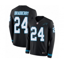 Men's Nike Carolina Panthers #24 James Bradberry Limited Black Therma Long Sleeve NFL Jersey