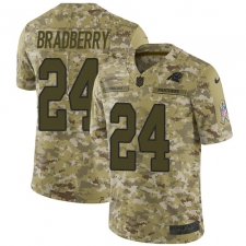 Men's Nike Carolina Panthers #24 James Bradberry Limited Camo 2018 Salute to Service NFL Jersey