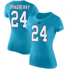 NFL Women's Nike Carolina Panthers #24 James Bradberry Blue Rush Pride Name & Number T-Shirt