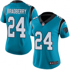 Women's Nike Carolina Panthers #24 James Bradberry Blue Alternate Vapor Untouchable Limited Player NFL Jersey