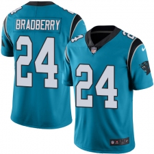 Youth Nike Carolina Panthers #24 James Bradberry Limited Blue Rush Vapor Untouchable NFL Jersey