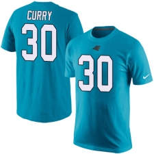 NFL Men's Nike Carolina Panthers #30 Stephen Curry Blue Rush Pride Name & Number T-Shirt