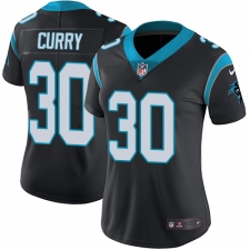 Women's Nike Carolina Panthers #30 Stephen Curry Elite Black Team Color NFL Jersey