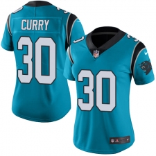 Women's Nike Carolina Panthers #30 Stephen Curry Elite Blue Alternate NFL Jersey