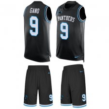 Men's Nike Carolina Panthers #9 Graham Gano Limited Black Tank Top Suit NFL Jersey