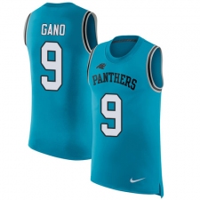 Men's Nike Carolina Panthers #9 Graham Gano Limited Blue Rush Player Name & Number Tank Top NFL Jersey