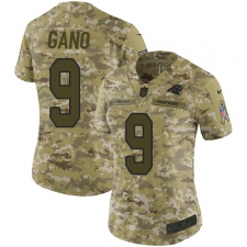 Women's Nike Carolina Panthers #9 Graham Gano Limited Camo 2018 Salute to Service NFL Jersey