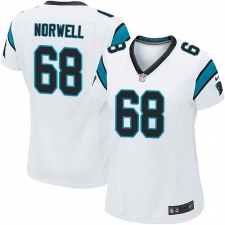 Women's Nike Carolina Panthers #68 Andrew Norwell Game White NFL Jersey