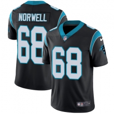 Youth Nike Carolina Panthers #68 Andrew Norwell Black Team Color Vapor Untouchable Limited Player NFL Jersey