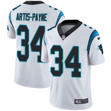 Men's Nike Carolina Panthers #34 Cameron Artis-Payne White Vapor Untouchable Limited Player NFL Jersey