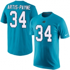 NFL Men's Nike Carolina Panthers #34 Cameron Artis-Payne Blue Rush Pride Name & Number T-Shirt